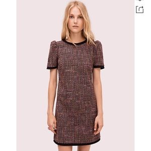 Kate Spade puff sleeve tweed dress